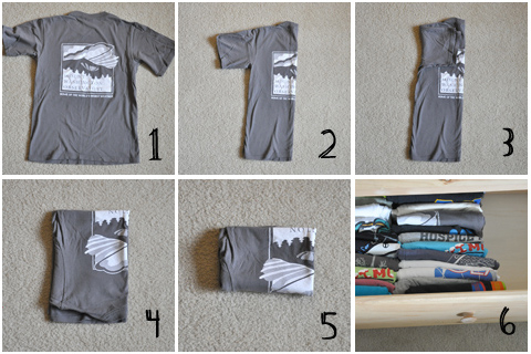 how to fold tshirts