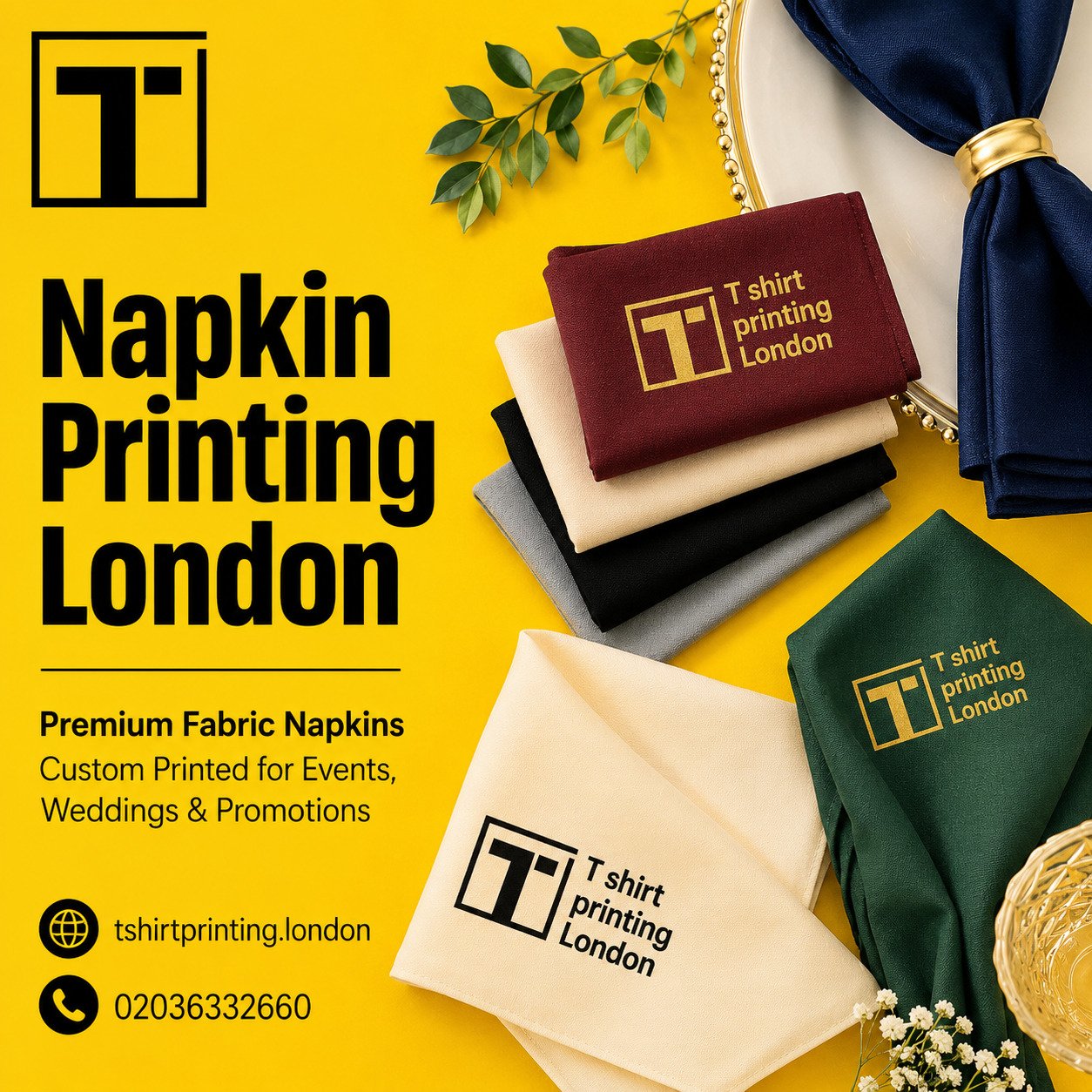 napkin printing London